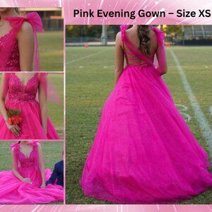 Hot Pink Formal Gown - Size XS